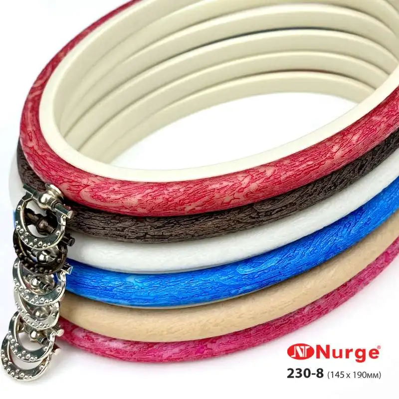 Nurge Oval Rubber Hoops with Hanger 230-8 (145x190 mm)